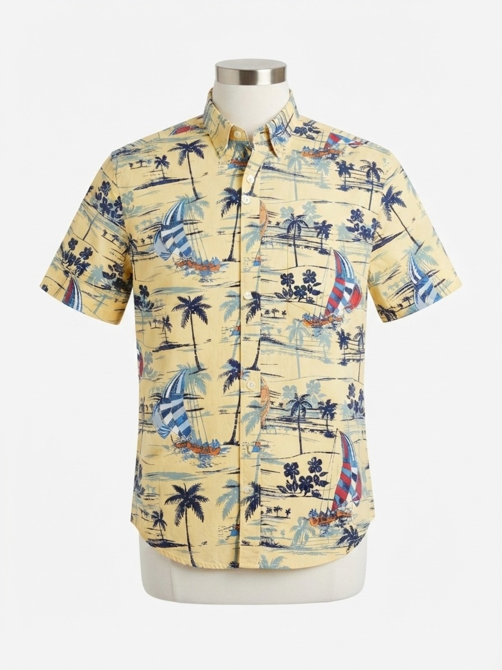 Vintage Men's 90s Y2K Natural Issue Hawaiian Shirt  (0216M)